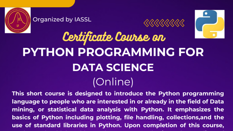 Certificate Course on Python Programming for Data Science - Institute ...