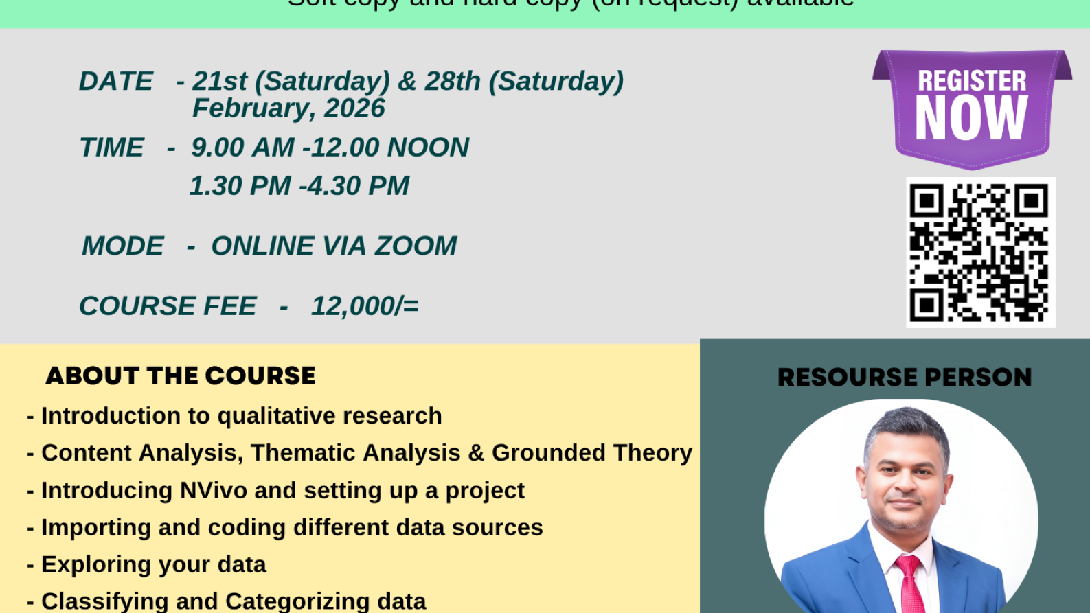 Certificate course on Qualitative Data Analysis_3rd Batch